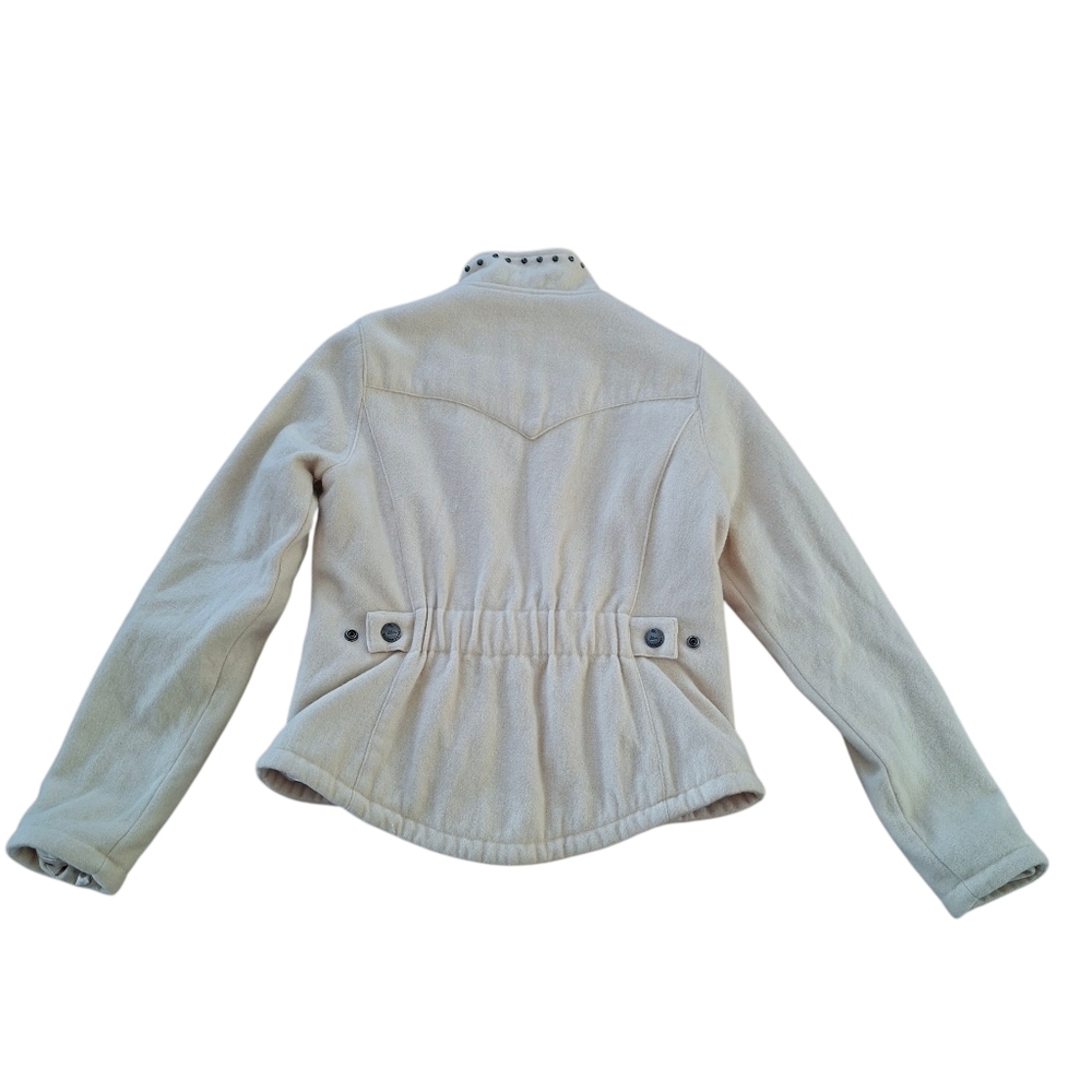 Powder PR River Cream Wool Jacket with Black Embroidery Cardigan Outfitters - Picture 3 of 12